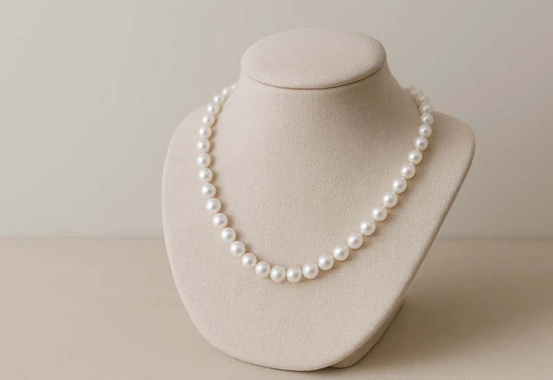 گردنبند مدرن و مینیمال مرواریدی