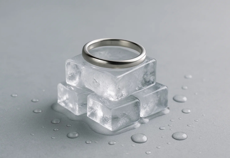 تست یخ انگشتر نقره 