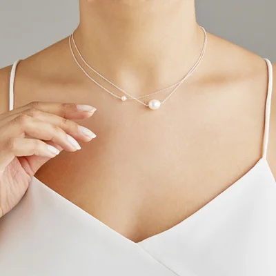 گردنبند مروارید سیلورپِرل کد 0512