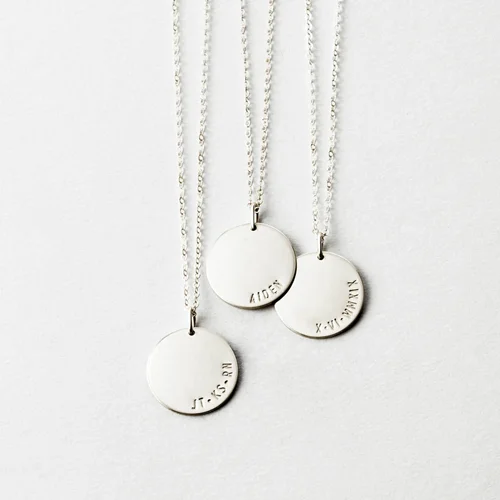 گردنبند نقره حکاکی "کالکشن حرف تو" کد 05121202