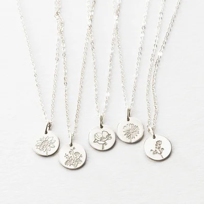 گردنبند نقره حکاکی "کالکشن فلورا | گل ها" کد 05120202