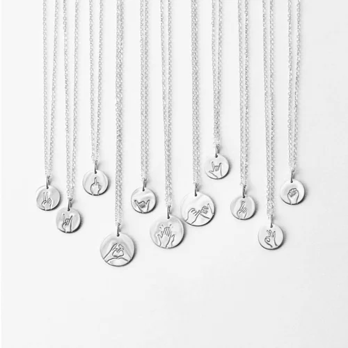 گردنبند نقره حکاکی "کالکشن حرکات دست" کد 051203