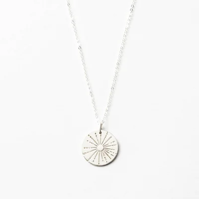 گردنبند نقره حکاکی "کالکشن خورشید" کد 0538