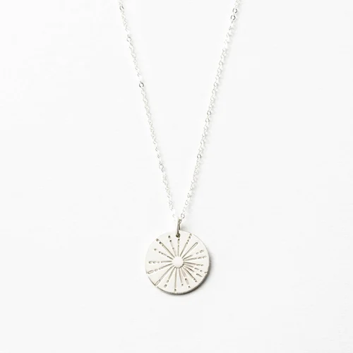 گردنبند نقره حکاکی "کالکشن خورشید" کد 0538