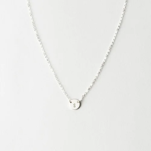 گردنبند نقره حکاکی "کالکشن حروف" کد 051206